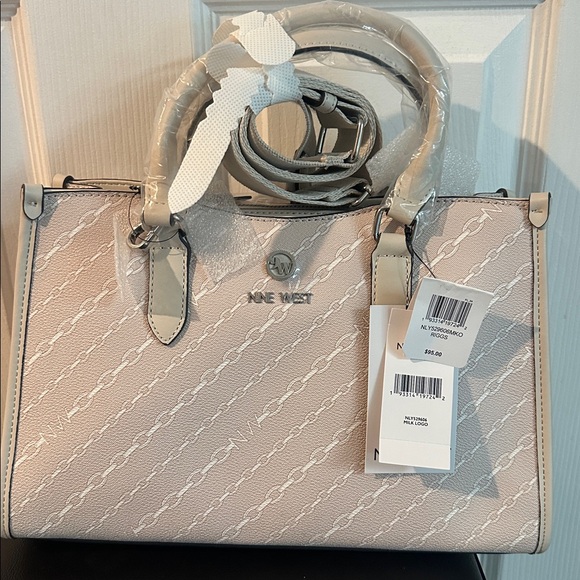 Nine West Light Pink Textured Tote - Picture 1 of 3
